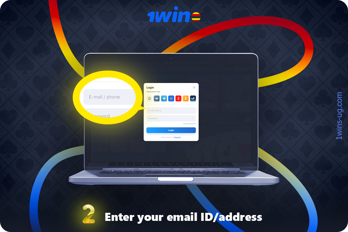 Follow the instructions and fill in the email/phone field with your 1win login details