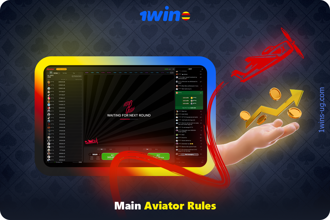 To play the popular 1win Aviator game you need to know a few simple rules