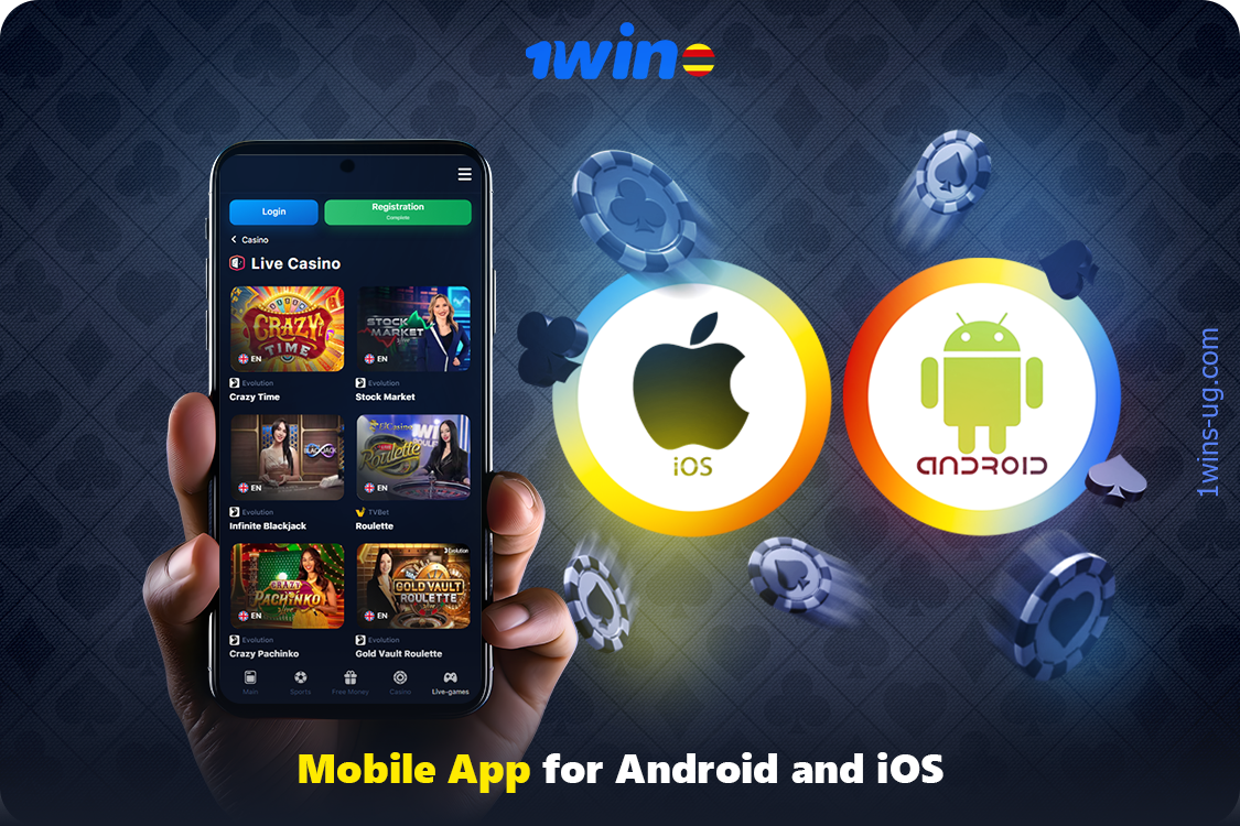 The 1win brand in Uganda provides a free mobile app for Android or iOS which can be downloaded from the brand's official website