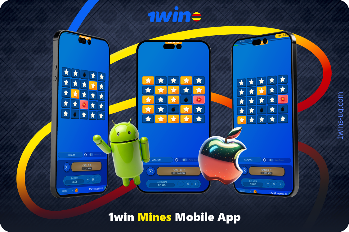 Ugandan users can play Mines using 1win's handy mobile app